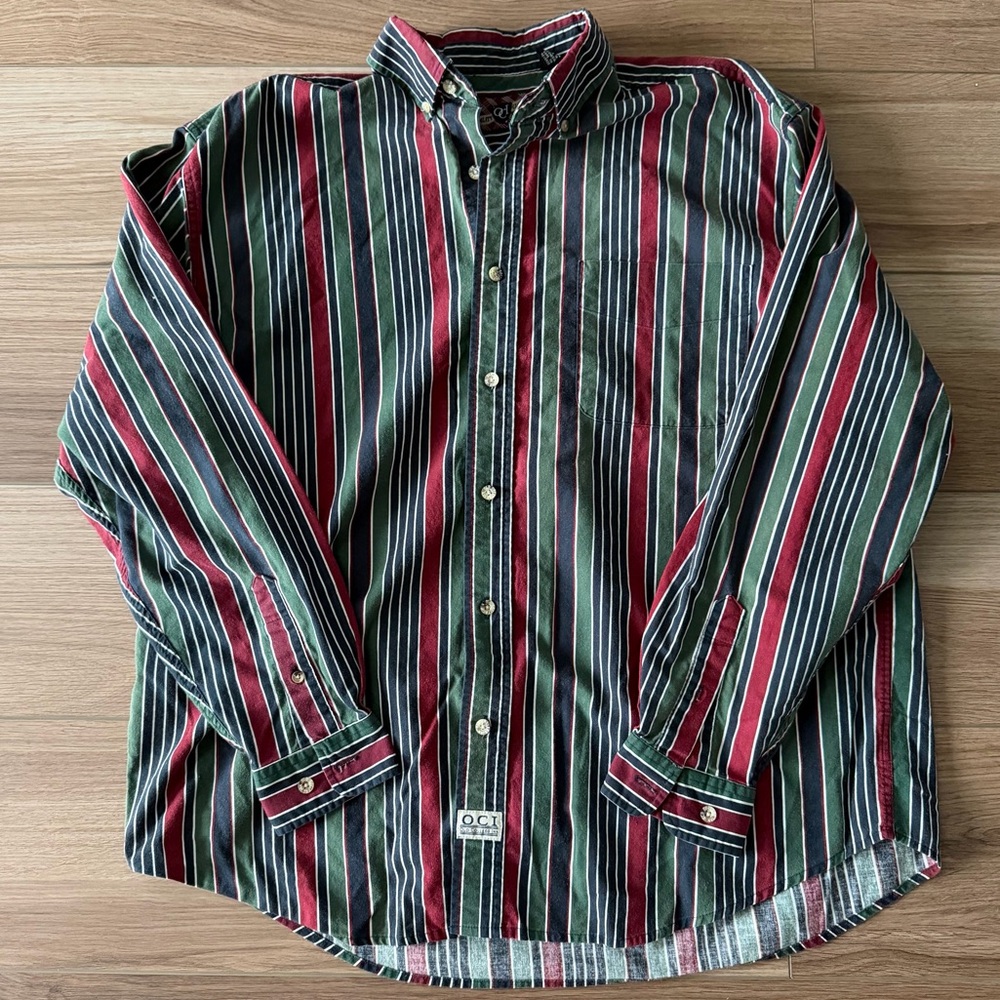 Vintage 90’s Old College Inn Striped Button Down Shirt